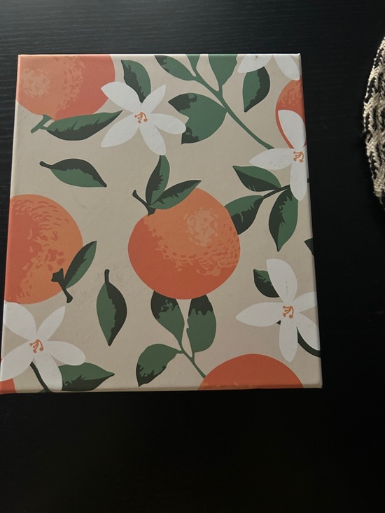 Other - Floral Citrus Decorative Storage Box | Orange Blossom Design